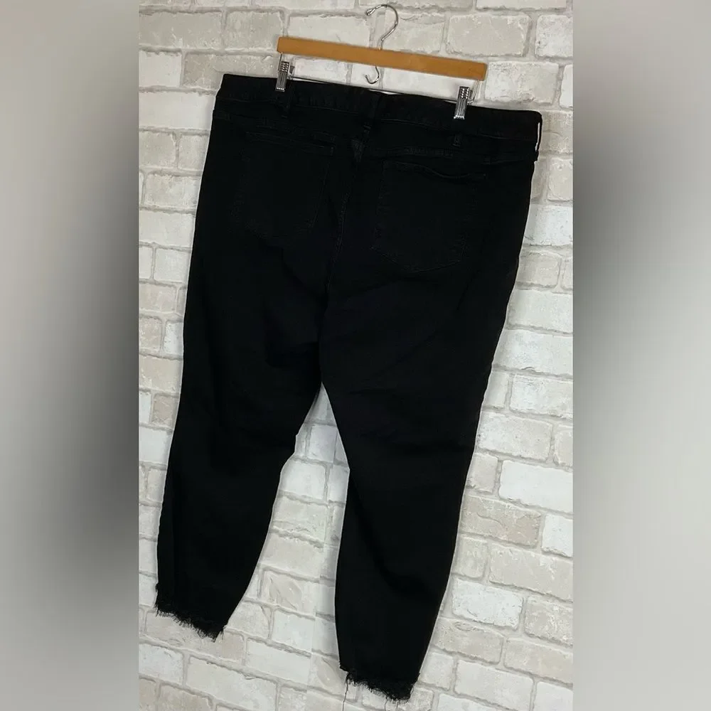 Torrid Premium Black Distressed Skinny Jeans Size 26T
